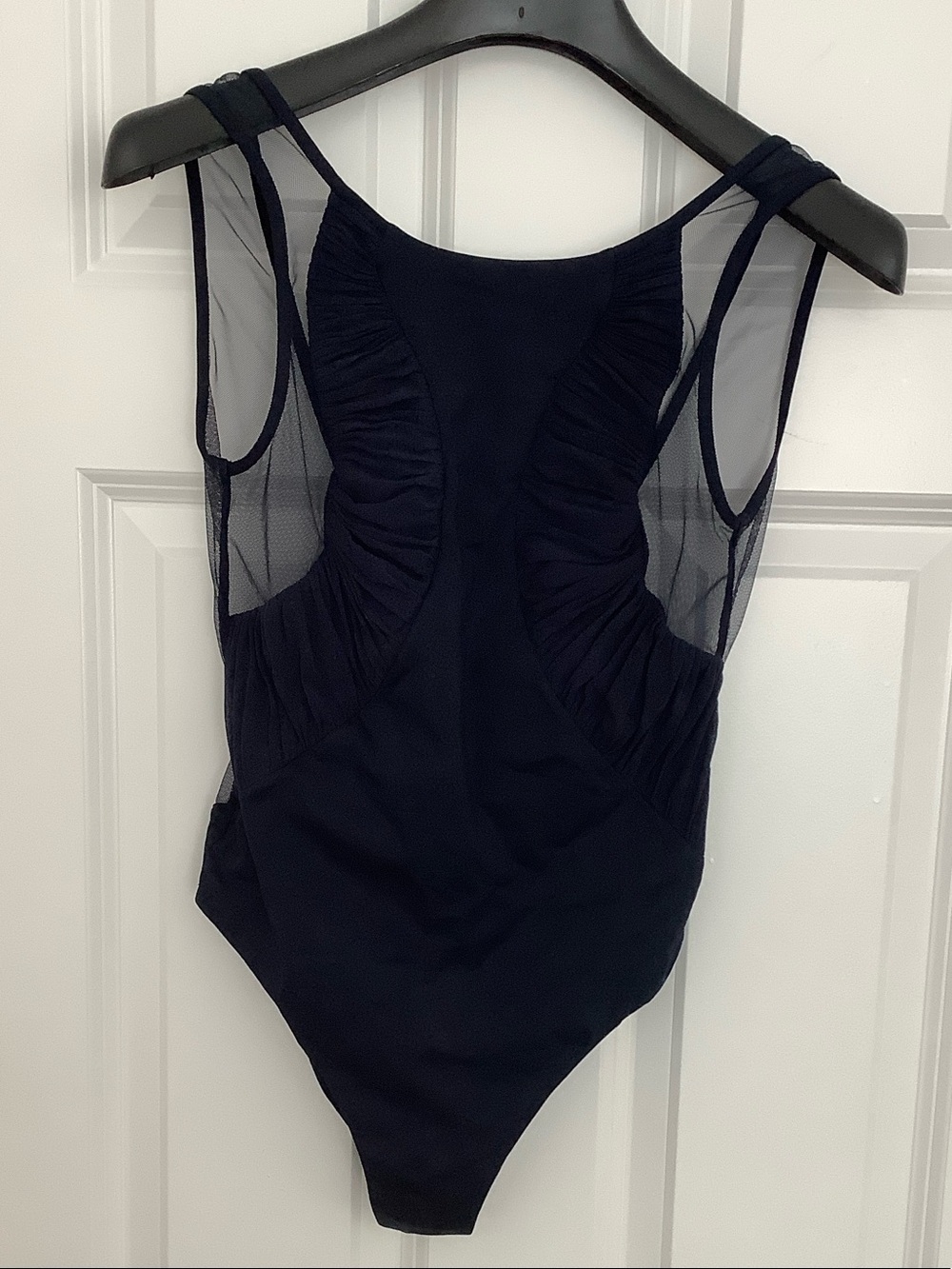 La Perla Navy One-Piece with Sheer Mesh Insets